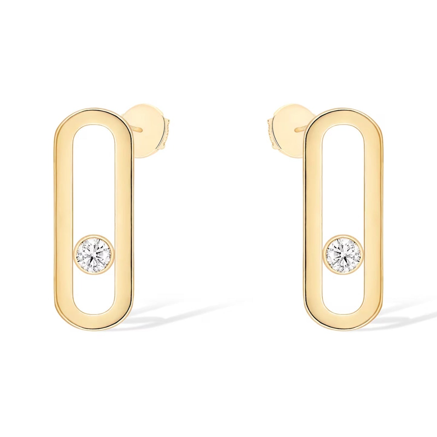 [Eterna Jewels]MOVE UNO SMALL 1 DIAMOND EARRINGS