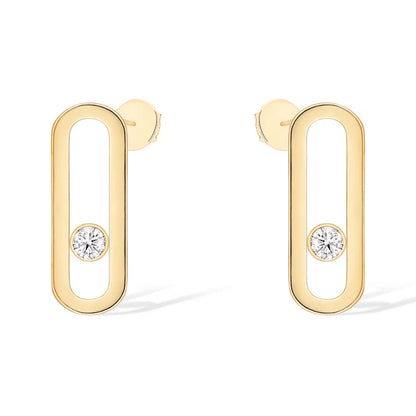 [Eterna Jewels]MOVE UNO SMALL 1 DIAMOND EARRINGS