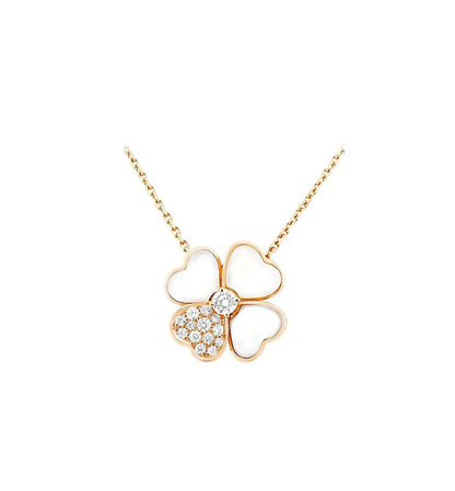 [Eterna Jewels]CLOVER MOP DIAMOND ROSE GOLD NECKLACE